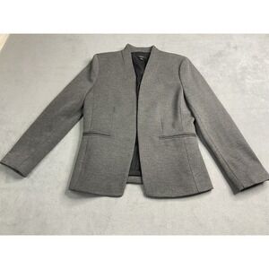 J.Crew Blazer Womens 4 Gray Going Out Stretch Twill H2743 Career Workwear Open